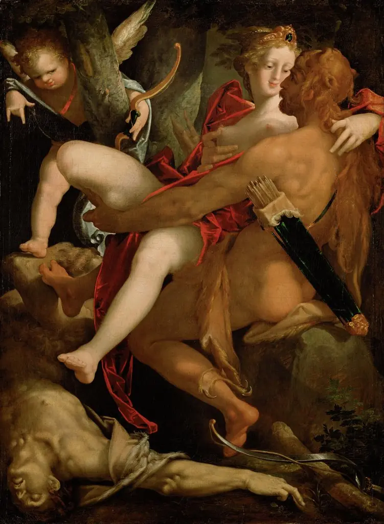 Hercules, Deianira, and Nessus, by Bartholomeus Spranger, 1590