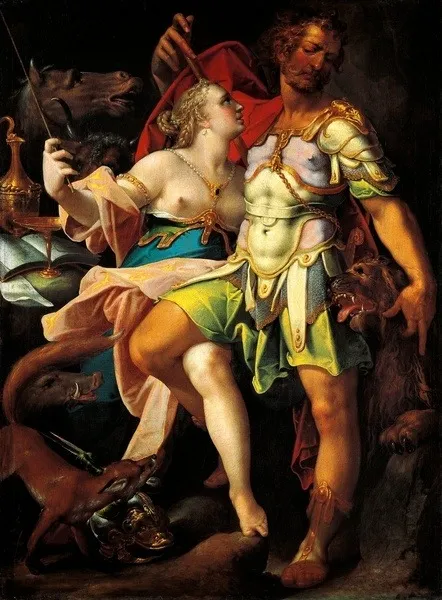 Ulysses and Circe, by Bartholomeus Spranger, oil, 1590