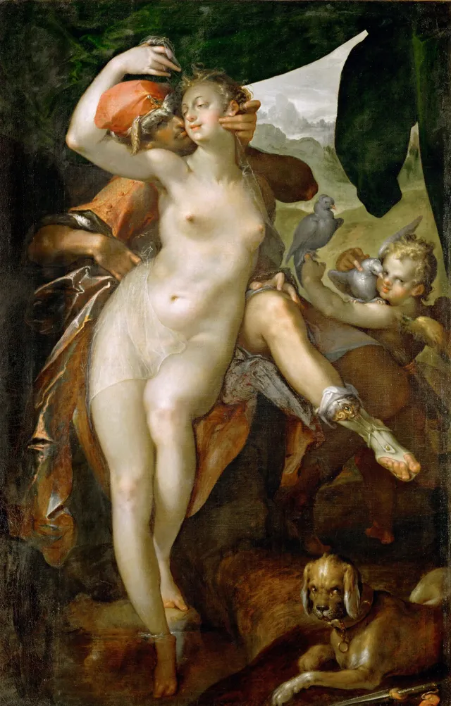 Venus and Adonis, by Bartholomeus Spranger