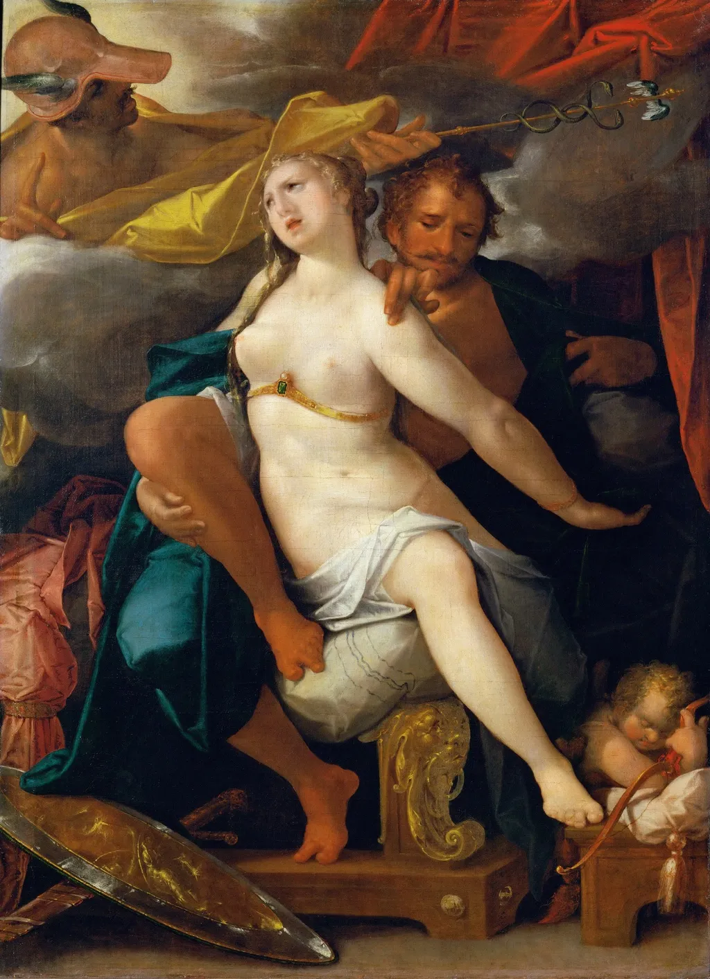 Venus and Mars warned by Mercury, by Bartholomeus Spranger, oil, 1594