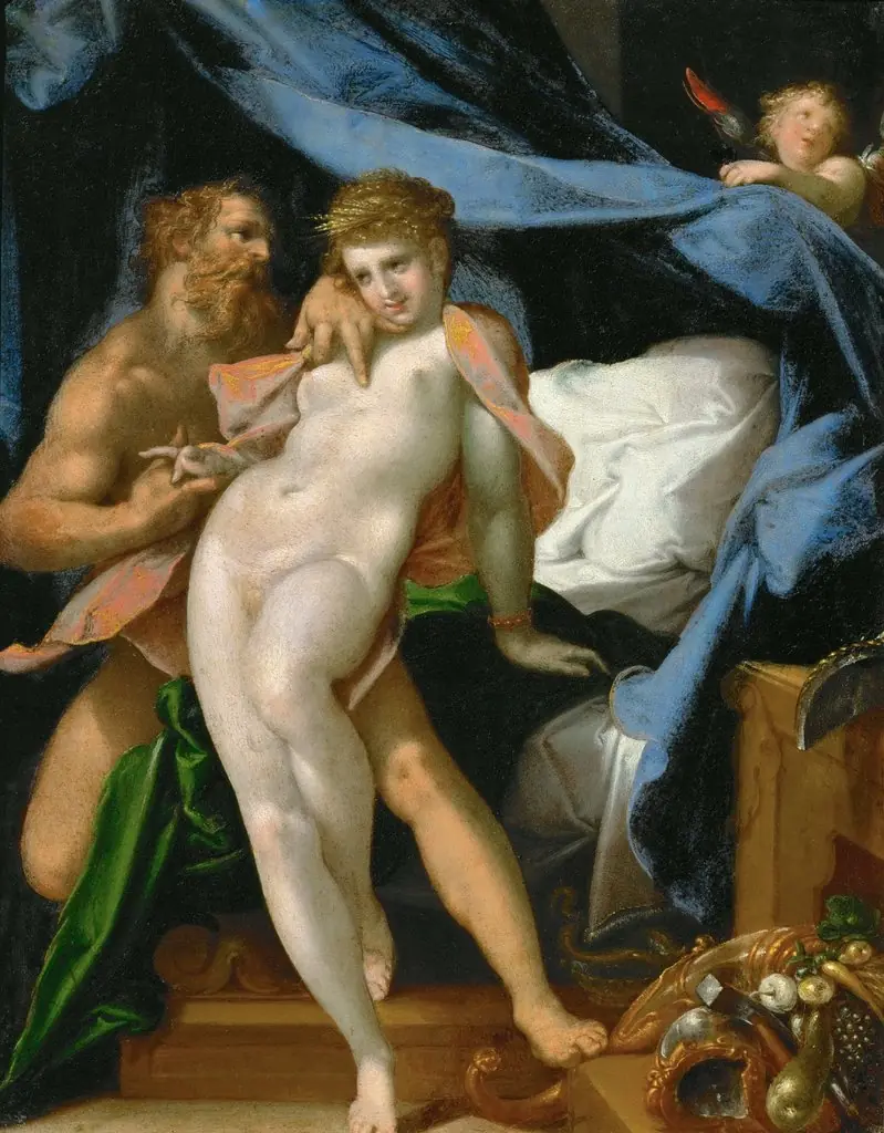 Vulcan &#32; and&#32; Maia, by Bartholomeus Spranger