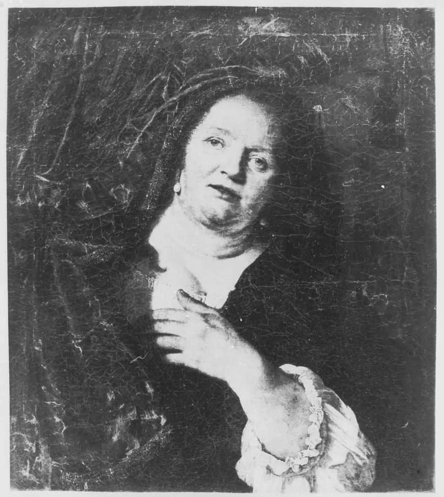Portrait of a Woman with a Curtain, by Bartholomeus van der Helst, oil, 1652