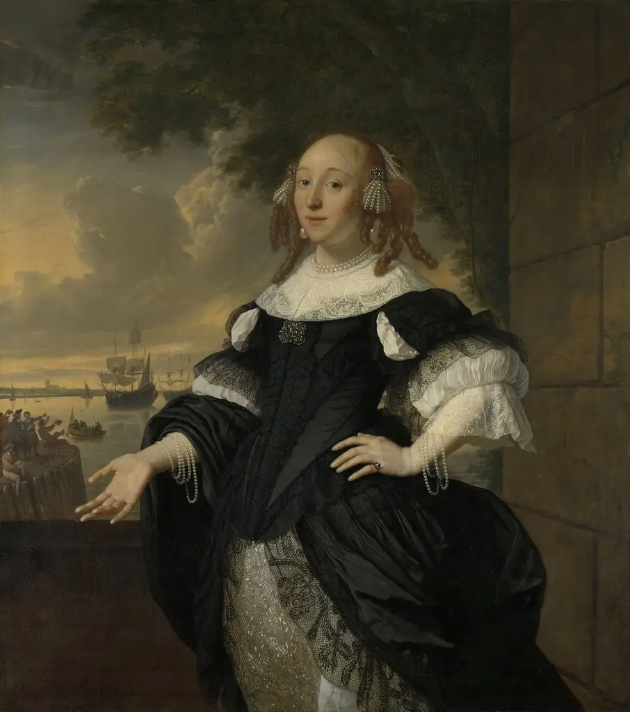 Portrait of Geertruida den Dubbelde (1647-84), wife of Aert van Nes, by Bartholomeus van der Helst, 1668