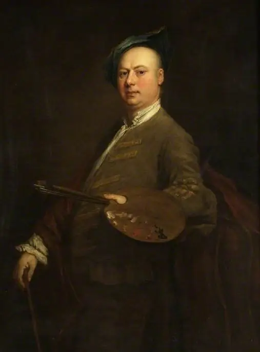 Portrait of a painter, by Bartholomew Dandridge