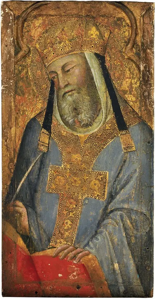 A Papal Saint (Saint Gregory the Great?), by Bartolo di Fredi