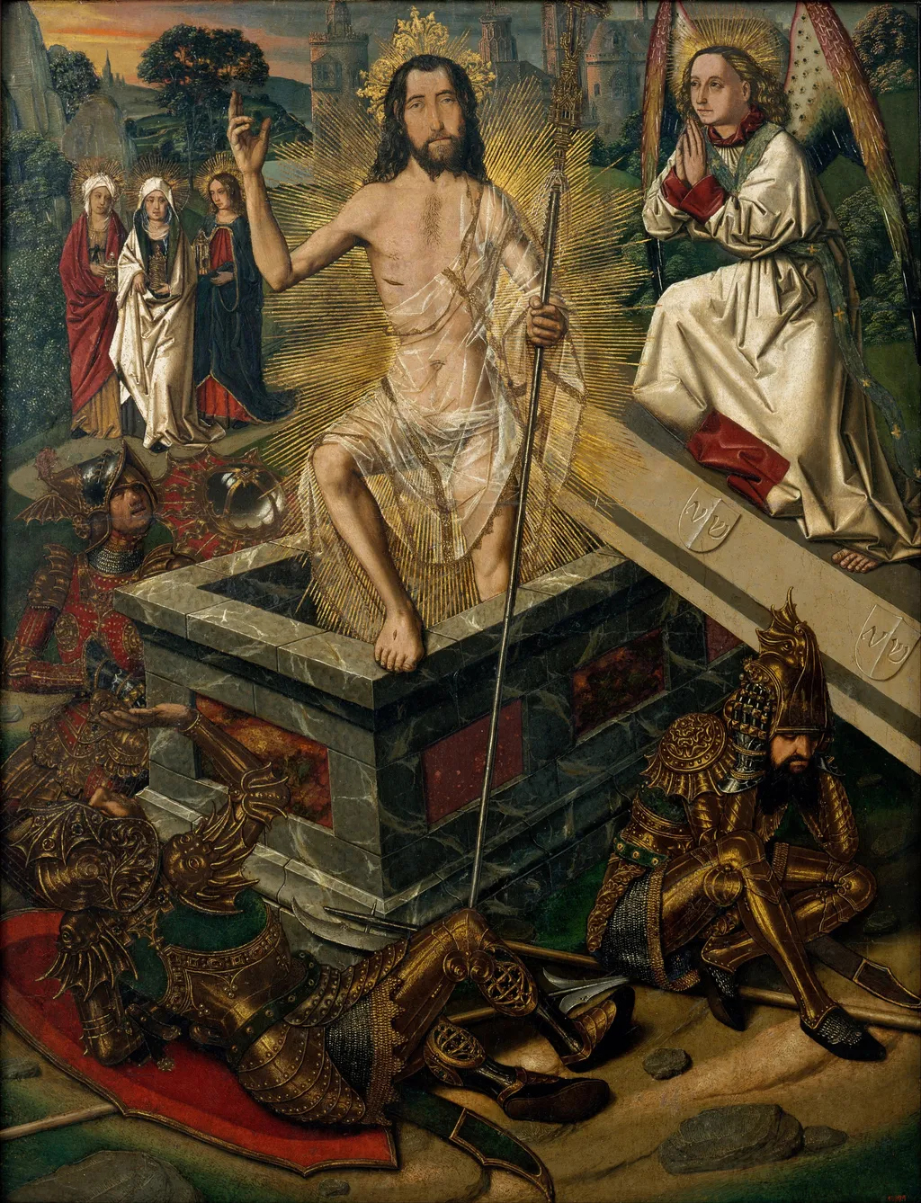 Resurrection of Christ, by Bartolomé Bermejo, oil, 1475