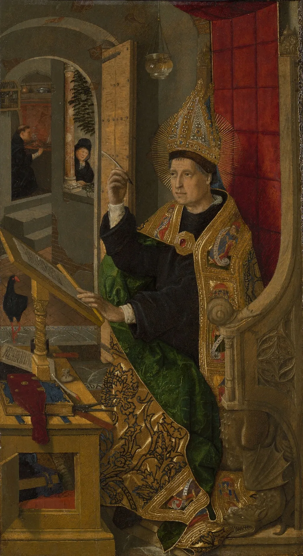 Saint Augustine, by Bartolomé Bermejo, oil, 1491