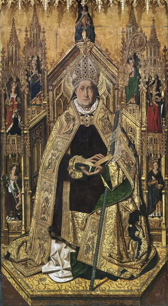 Santo Domingo de Silos entronizado como obispo, de Bartolomé Bermejo (Museo del Prado)