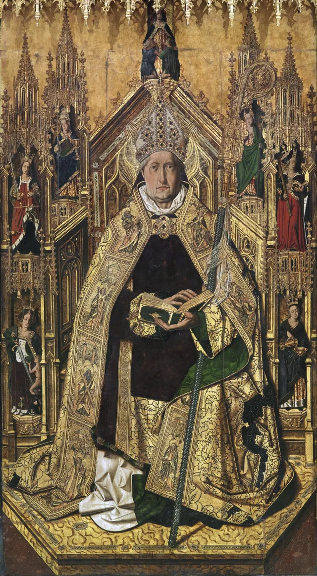Santo Domingo de Silos entronizado como obispo, de Bartolomé Bermejo (Museo del Prado)