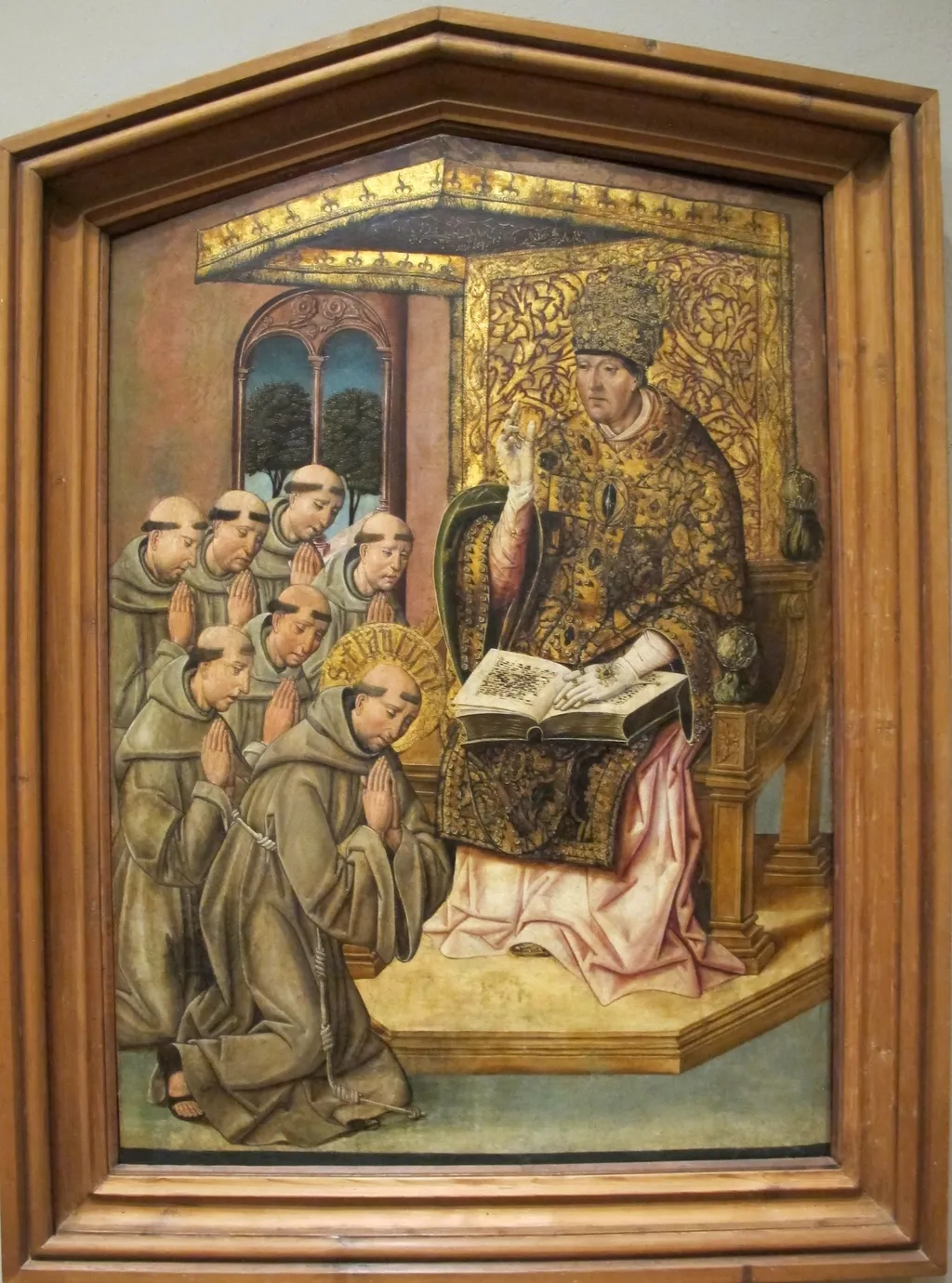 papa onorio III approva la regola francescana, by Bartolomé de Castro, unspecified, 1500