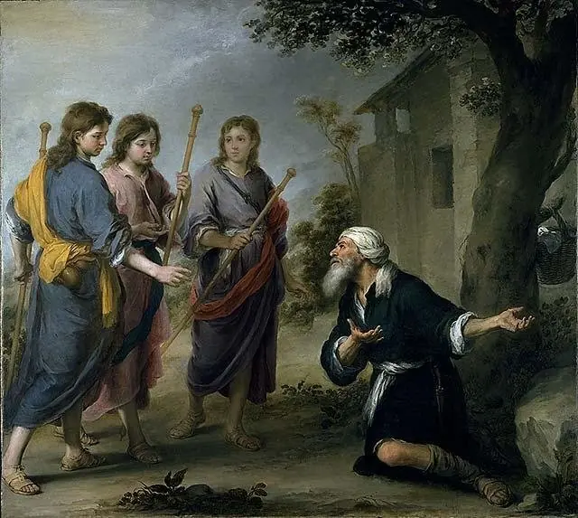 Abraham Receiving the Three Angels, by Bartolomé Esteban Murillo
