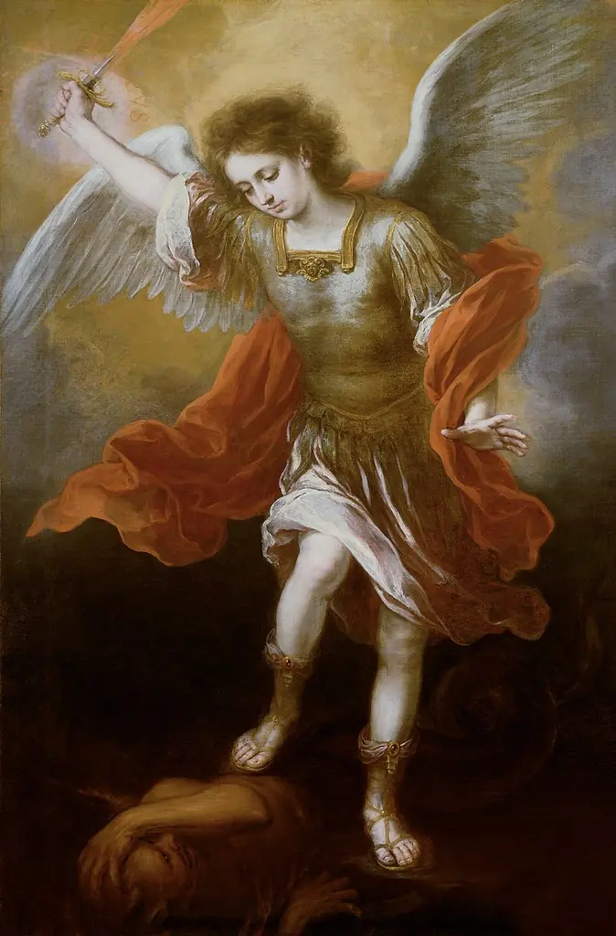 Archangel Michael plunges the devil into the abyss, by Bartolomé Esteban Murillo