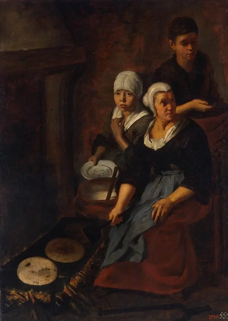 Baking of Flat Cakes, by Bartolomé Esteban Murillo