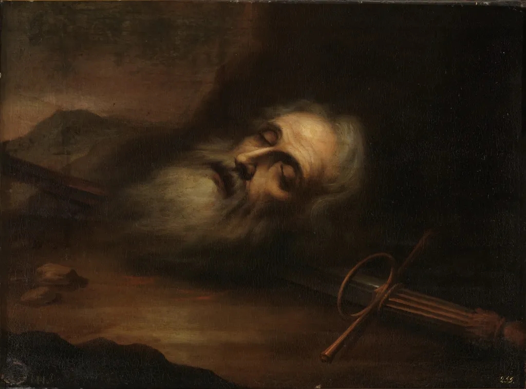 Cabeza de San Pablo, by Bartolomé Esteban Murillo, oil, 1601