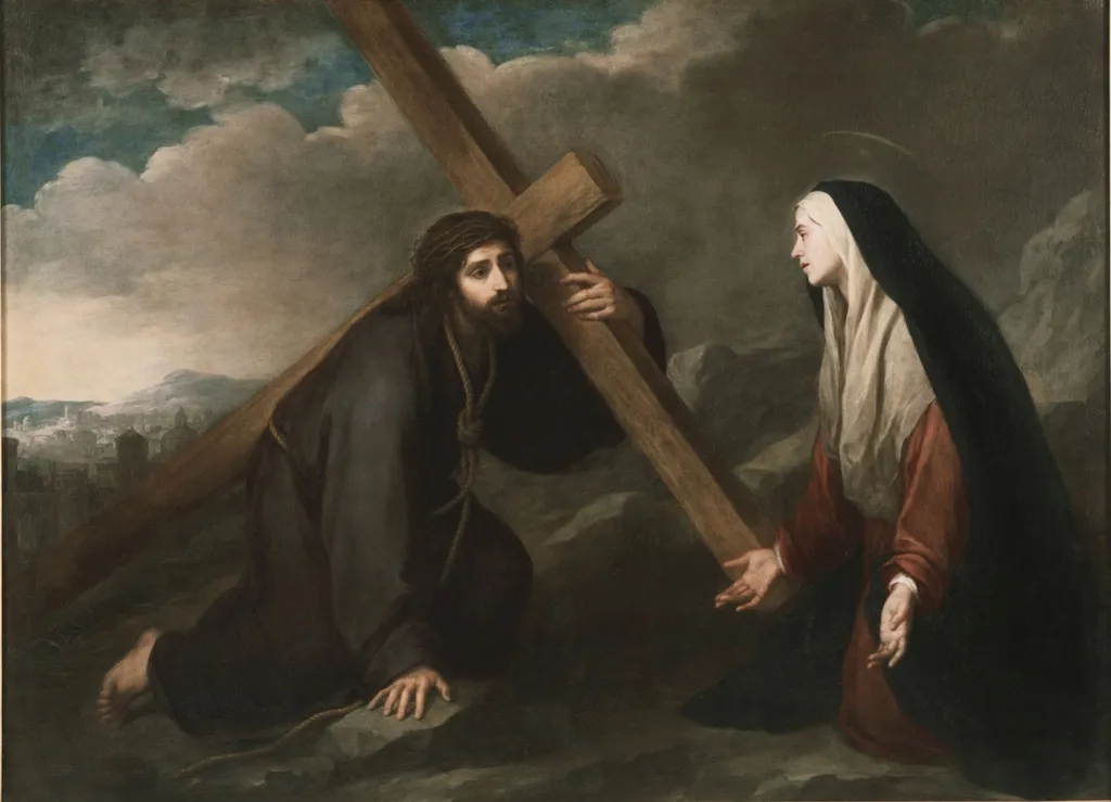 Christ Bearing the Cross, by Bartolomé Esteban Murillo, oil, 1670