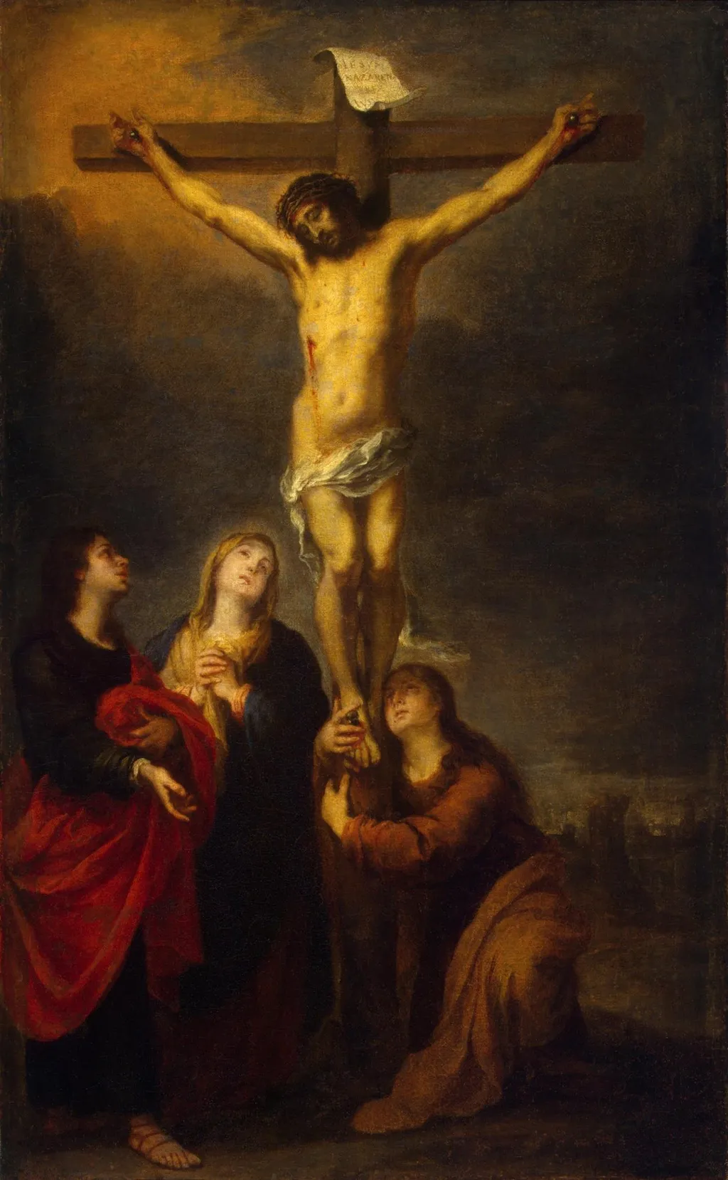 Crucifixion, by Bartolomé Esteban Murillo, oil, 1675