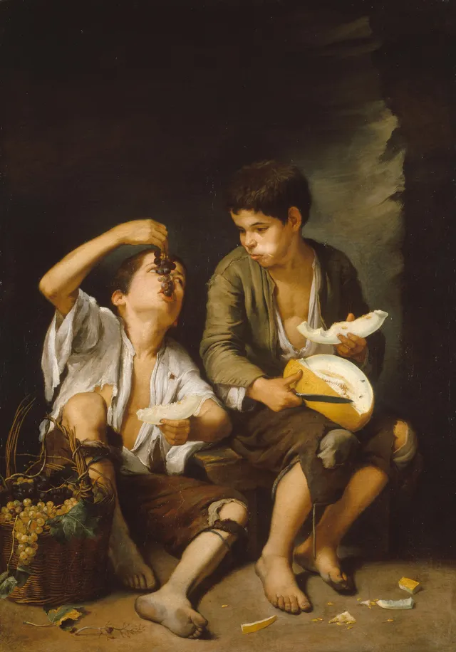 Grape and Melon Eaters — Bartolomé Esteban Murillo
