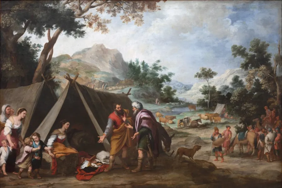 Laban Searching for His Stolen Household Gods, by Bartolomé Esteban Murillo, unspecified, 1668