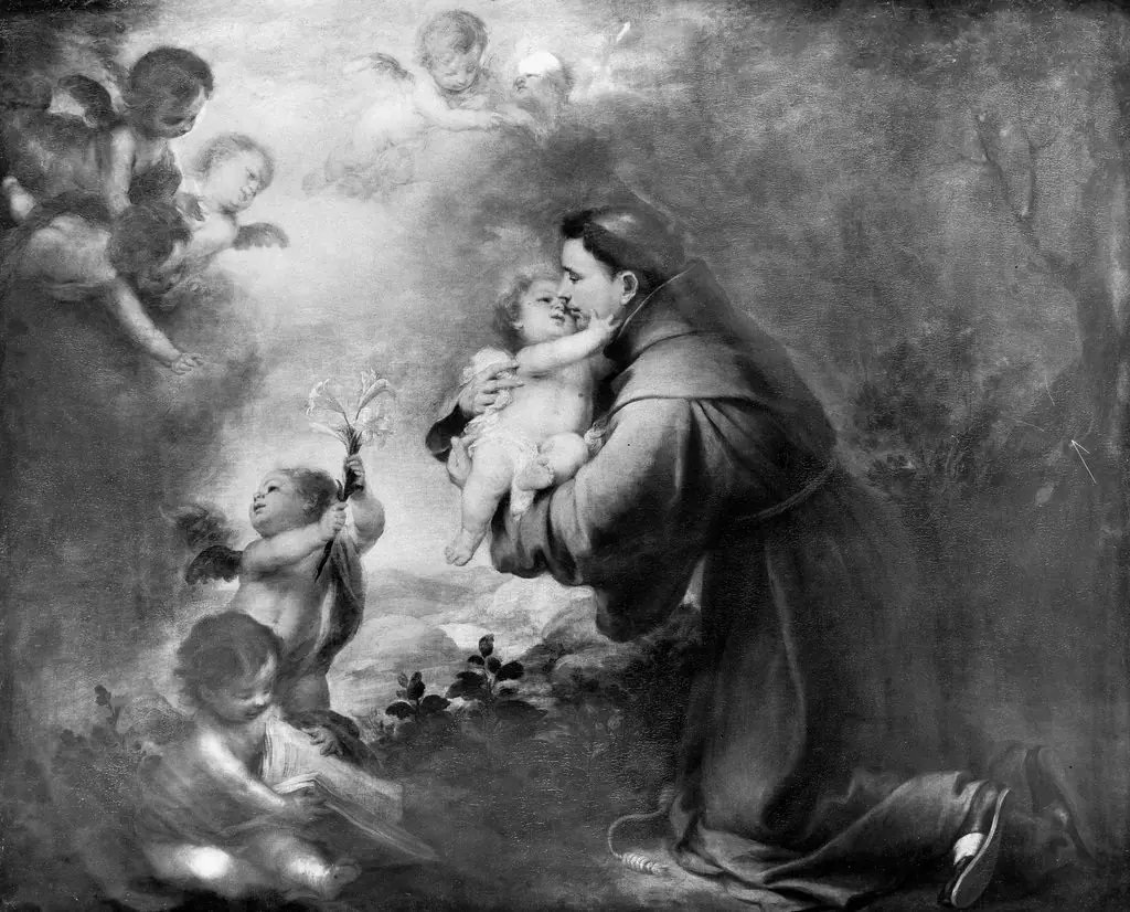 Saint Anthony of Padua with Christ as a child, by Bartolomé Esteban Murillo