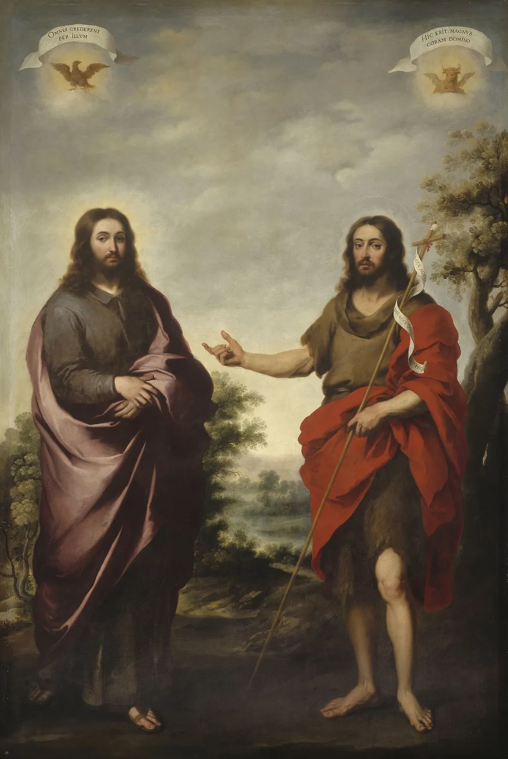 Saint John the Baptist Pointing to Christ, by Bartolomé Esteban Murillo, oil, 1655