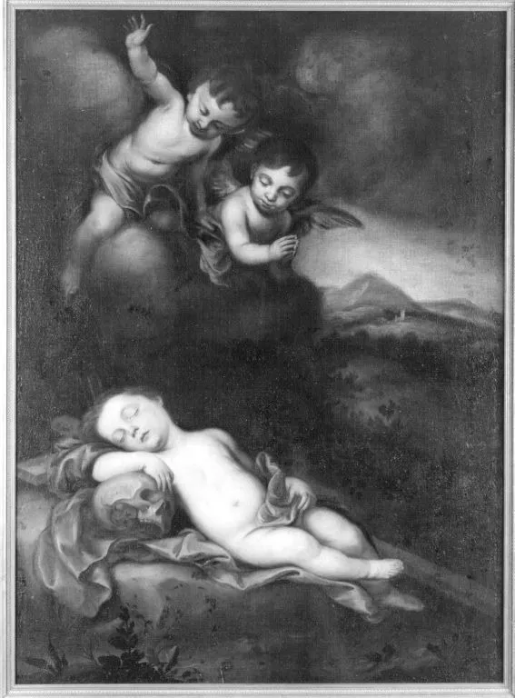Schlafender Jesusknabe mit Engeln (Nachfolger), by Bartolomé Esteban Murillo, unspecified, 1650