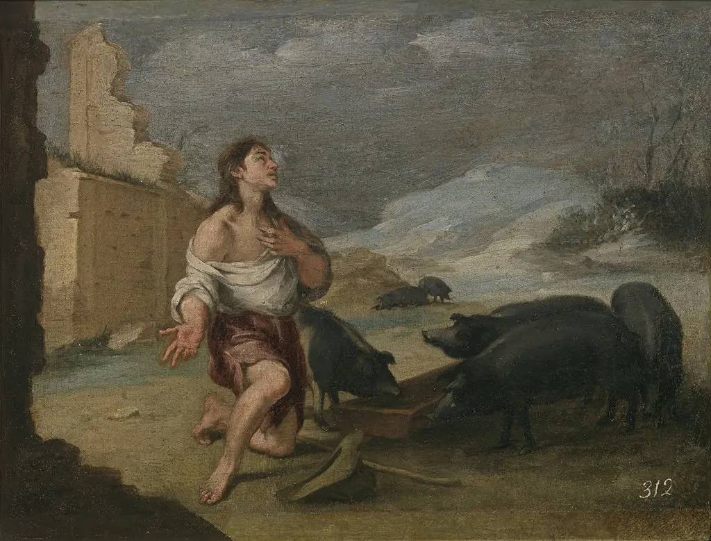 The Prodigal Son among the Pigs, by Bartolomé Esteban Murillo, 1660