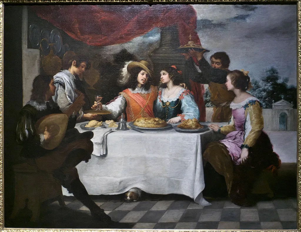 The Prodigal Son Feasting, by Bartolomé Esteban Murillo, oil, 1660