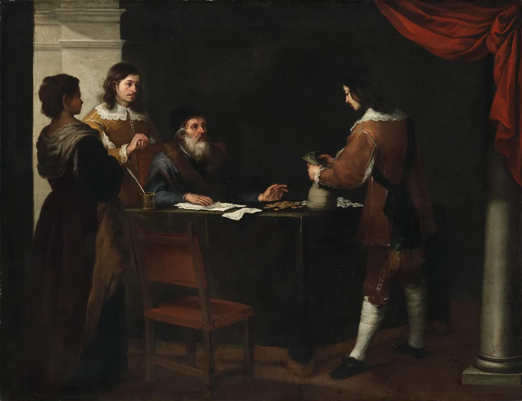 The Prodigal Son Receiving his Portion, by Bartolomé Esteban Murillo, oil, 1660