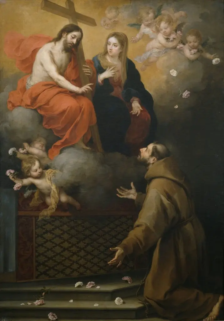The Vision of Saint Francis in the Portiuncula, by Bartolomé Esteban Murillo