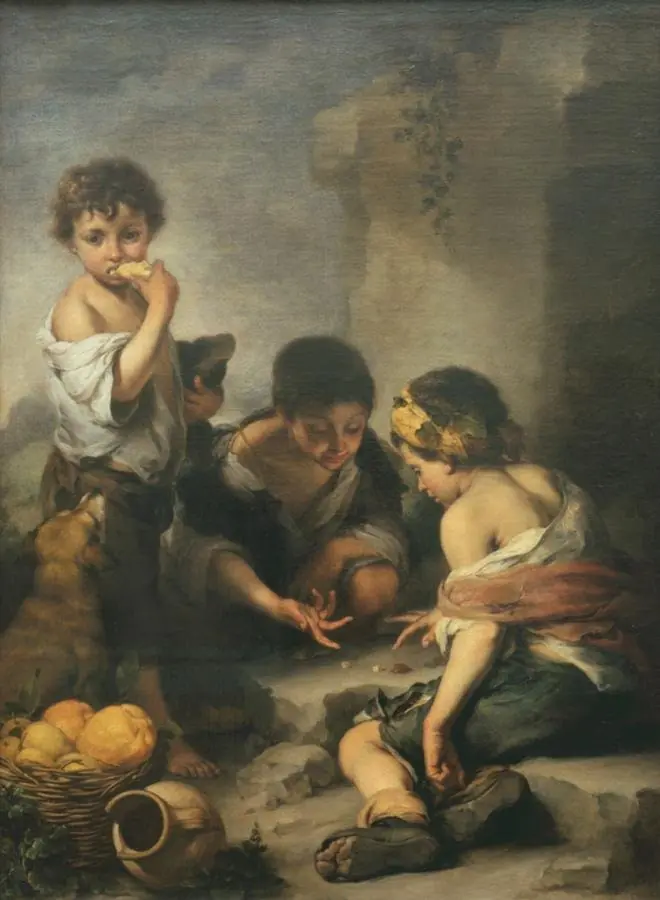 Young Boys Playing Dice, by Bartolomé Esteban Murillo