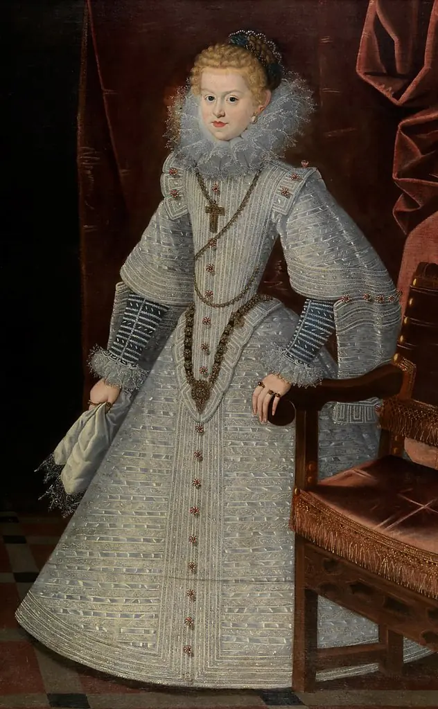 Infantin Maria Anna (1606-1646), Kaiserin, in ganzer Figur, by Bartolomé González y Serrano