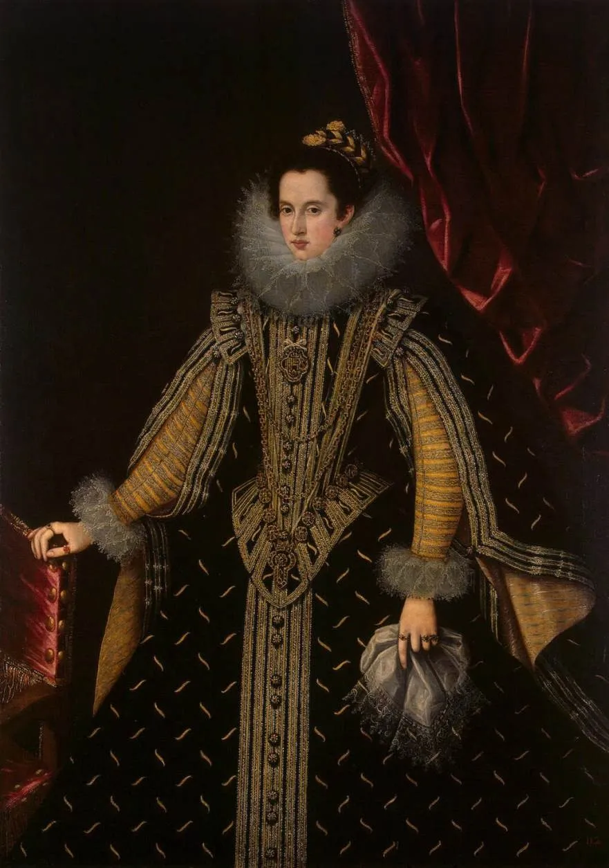 Portrait of Margarita Aldobrandini, Duchess of Parma, by Bartolomé González y Serrano, oil, 1616