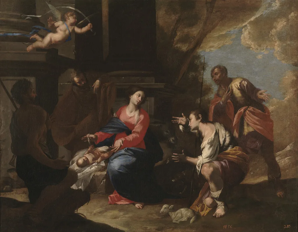 The Adoration of the Shepherds, by Bartolomeo Bassante, oil, 1601