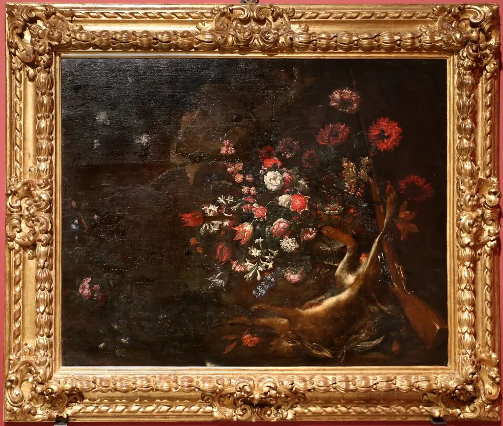 cacciagione e un fucile, by Bartolomeo Bimbi
