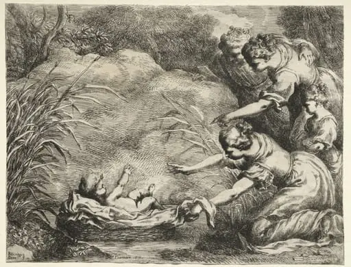 Moses Saved from the Nile, by Bartolomeo Biscaino