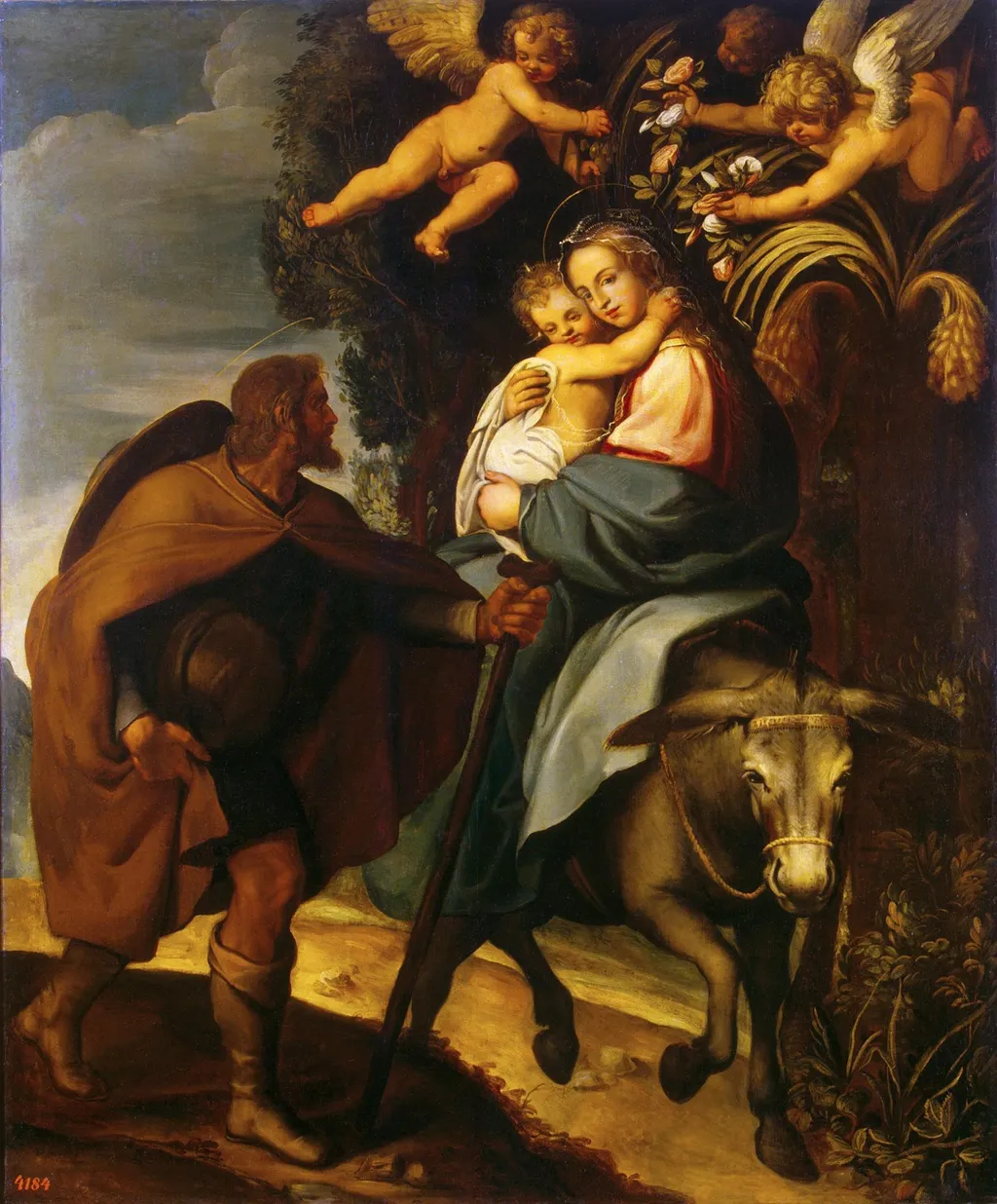 Flight into Egypt, by Bartolomeo Carducci, oil, 1600