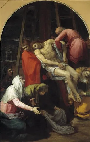 The Descent from the Cross, by Bartolomeo Carducci, oil, 1598