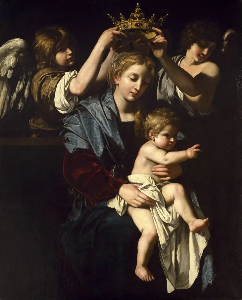 The House of Saints with Saint Catherine, by Bartolomeo Cavarozzi