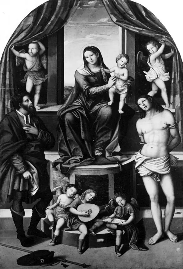 The Virgin and Child enthroned with Saints, by Bartolomeo Coda