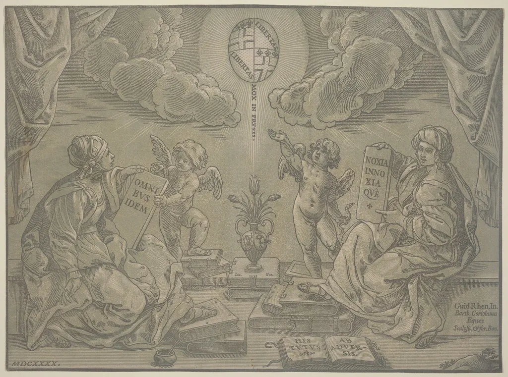 Thesis, by Bartolomeo Coriolano, ink, 1640