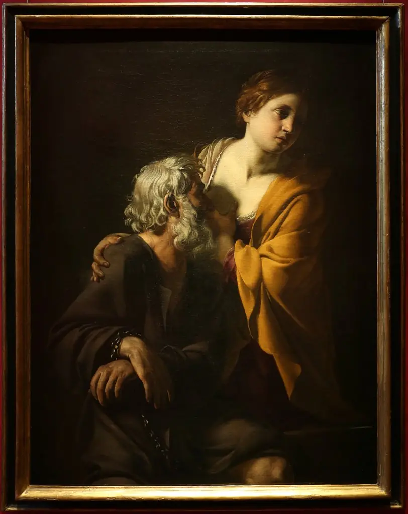 carità romana, by Bartolomeo Manfredi