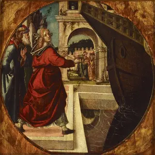 An Incident in the Story of the Vestal Claudia, by Bartolomeo Montagna