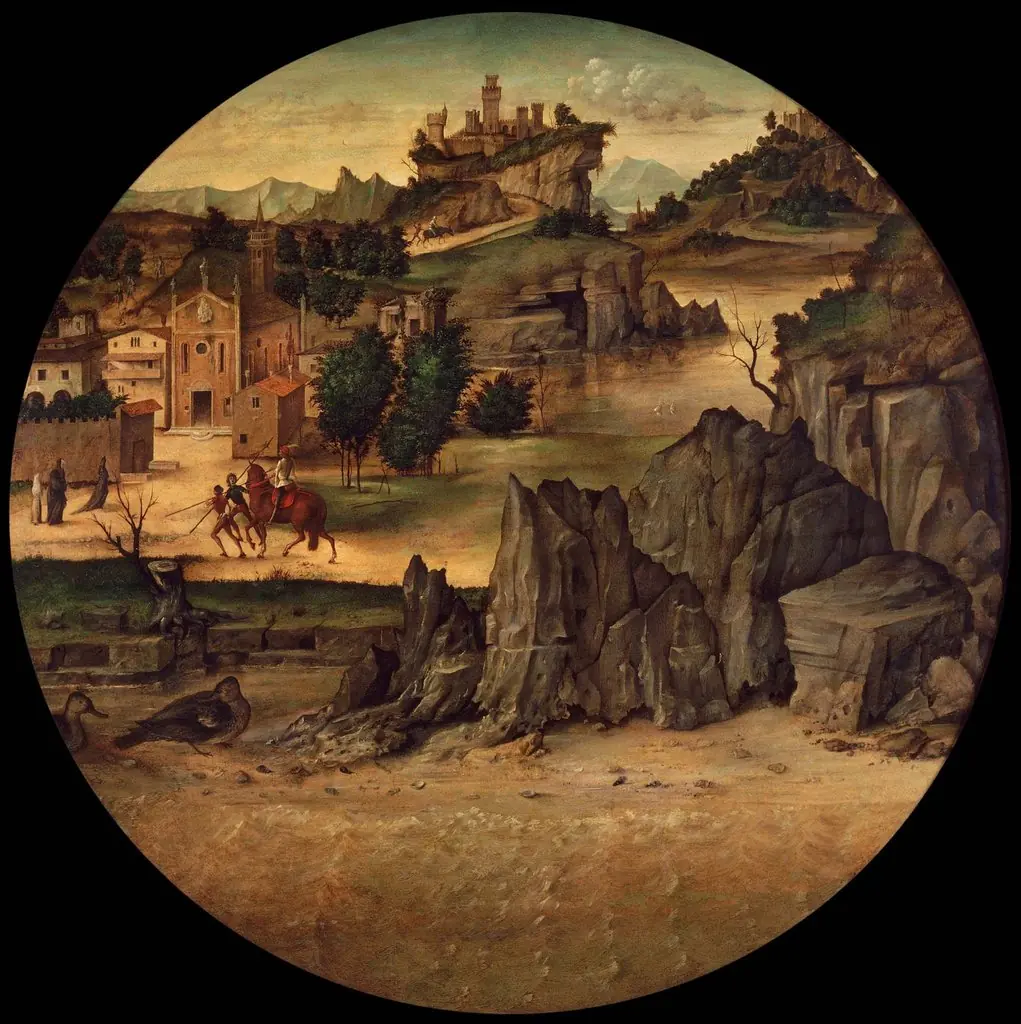 Landscape with Castles, by Bartolomeo Montagna