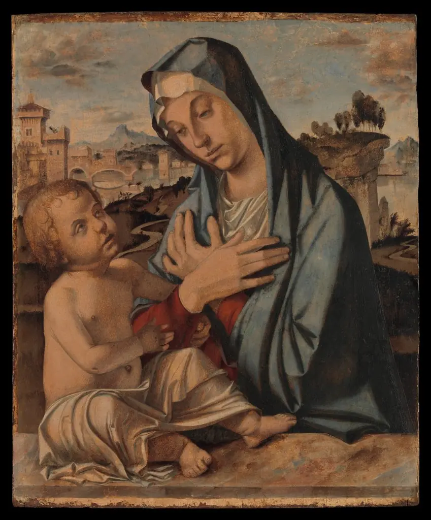 Madonna Adoring the Child, by Bartolomeo Montagna