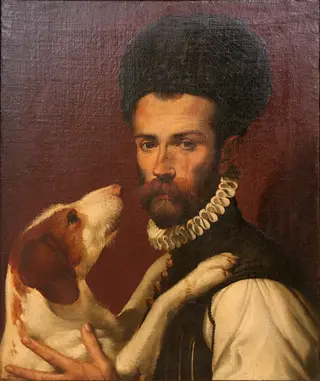 Portrait of a Man with a Dog, by Bartolomeo Passarotti