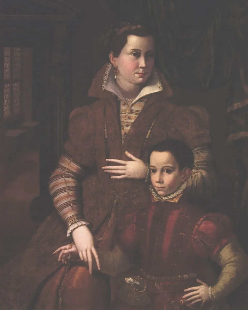 Portretul unei femei nobile și al fiului ei, by Bartolomeo Passerotti, unspecified