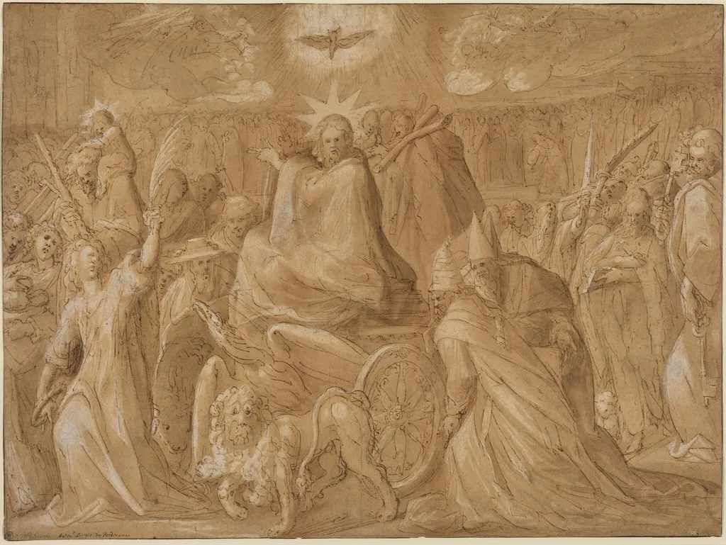 The Triumph of Christ, by Bartolomeo Roverio, ink, 1596