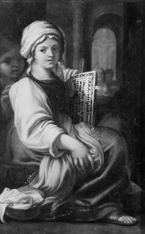 Girl with a Hornbook, by Bartolomeo Schedoni
