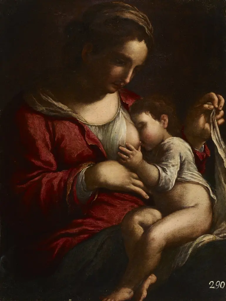 Virgin Mary Nursing, by Bartolomeo Schedoni
