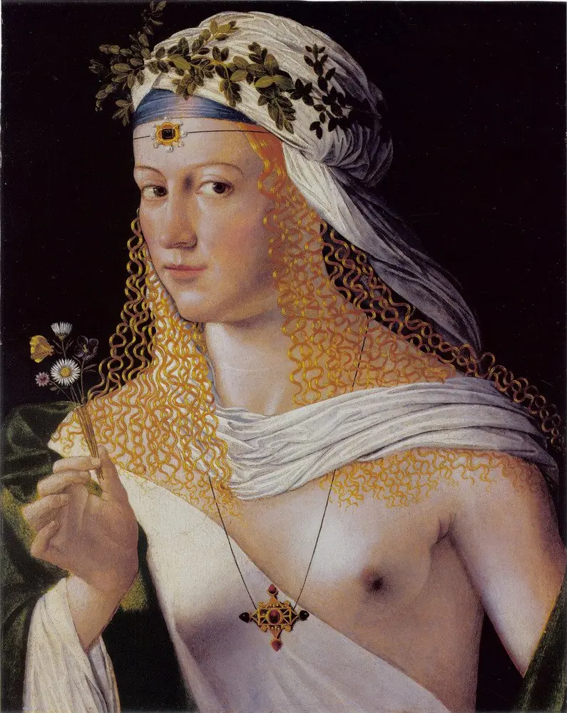 Idealised Portrait of a Courtesan as Flora, by Bartolomeo Veneto